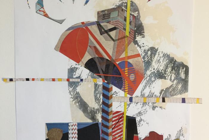 A collage by Judy Gould titled "Balancing Act"